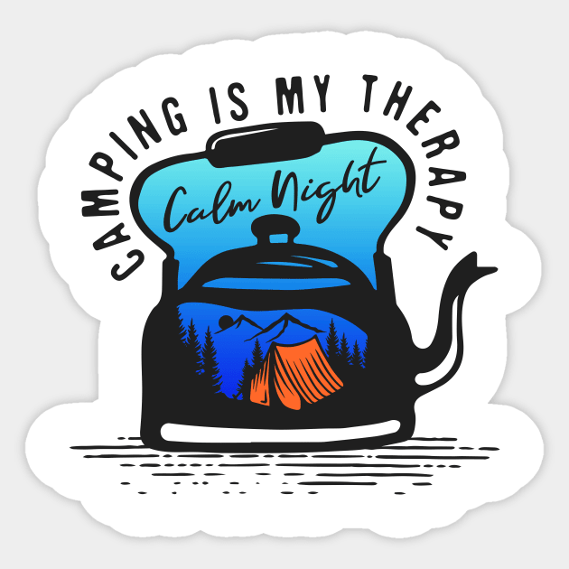 adventure time - camping is my therapy Sticker by love shop store